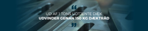 Ud af 1 tons udtjente dæk udvinder Genan 150kg dæktråd.